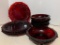 Avon Ruby Cape Cod Snack Plates and Dessert Bowls