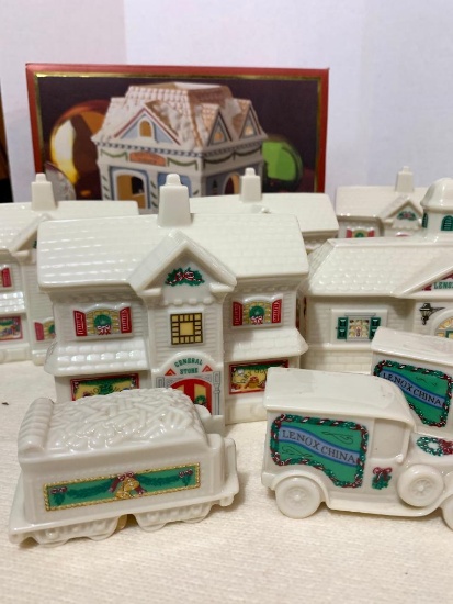 Lot of Lenox Christmas Village Buildings