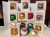 Group of Christmas Ornaments in Boxes as Pictured