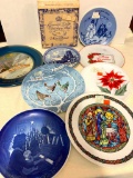 Group of Christmas Plates as Pictured