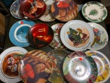 Large Group of Christmas Plates as Pictured