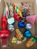 Lot of Vintage Christmas Ornaments and Tree Topper