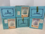 Group of Six Lladro Christmas Ornaments in Original Boxes