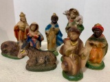 Group of Ceramic Manger Figurines