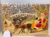 Vintage Paper Merry Christmas Sign