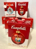 Set of 6 Campbell Soup Collector Ornaments