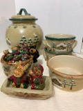 Christmas Themed Cookie Jar, Bowl and More