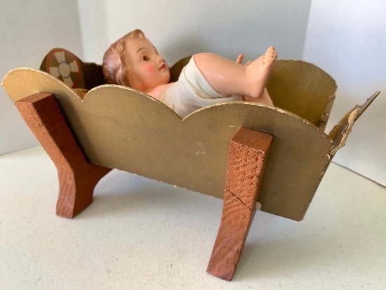 Vintage, Baby Jesus in Manger