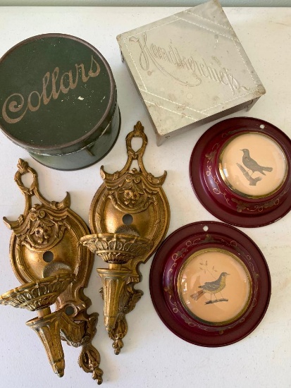 Wall Sconces, Collar Boxes and Decorative Items as Pictured