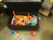 Pleather Toy Chest with Toys as Pictured!
