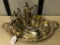 William Rogers, Victorian Rose, Silverplate Tea/Coffee Set on Tray