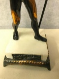 Small, Metal Achilles Statue on Marble Base, 8