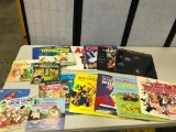 Group of Children's 33RPM Records and Some Disney Book and 45RPM Records as Pictured