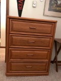 Oak Finish Chest of Drawers