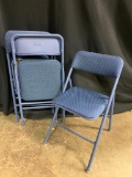 Set of 4 Cosco Padded Folding Chairs as Pictured