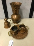Nice Group of Hammered Copper Items as Pictured
