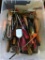 Platic Tote of Mostly Screwdrivers and More Tools