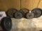 Group of Cast Iron Olympic, Weight Lifting Plates as Pictured