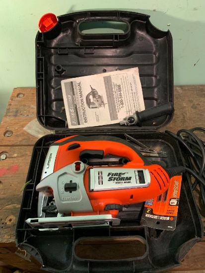 Black n Decker, Fire Storm, Jig Saw with All Shown, Working