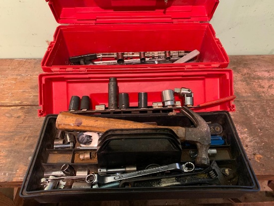 Tool Box with Sockets and Tools as Pictured