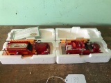 Two Die Cast Fire Engines in Box, Each One is Just Over 6