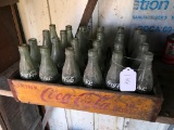 Wood Coke Crate with Bottles