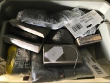 Plastic Tote with Steel Wool and Dry Wall Sanding Blocks as Pictured
