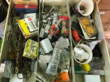 Contents of Metal Cabinet Drawer of Electrical Items, Gutter Screws and More