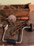 Antique Brace and Bit; Drill and Bits as Pictured