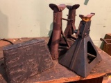 Three Chock Blocks and a Wheel Chock