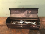 Tool Box with Mostly Wrenches and a Ratchet