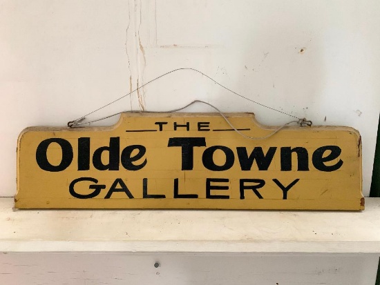 Vintage, " The Old Towne Gallery" Wood Sign