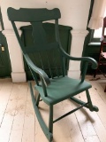 Painted Green, Antique Rocking Chair