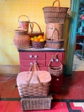 Group of 10 Vintage Baskets of all Kinds