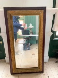 Large, Vintage, Wood Framed Mirror as Pictured