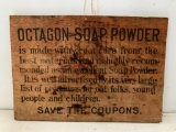 What Looks Like The End of a Octagon Soap Powder, Wood Crate