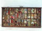 Hamilton, Typesetter Drawer with Large Selection of Miniatures Glued into it, 32