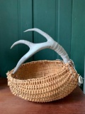 Horn Handled, Hand Made Basket by Lucy Garwood