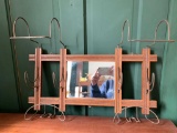 Antique Bathroom/Hall Mirror with Wire Holders