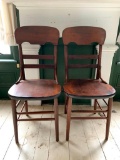 Three Antique Wood Chairs