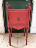 Small, Copper Lined and Wood Smoking Stand