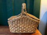 Smaller Wicker Basket with Group of Mexican Fruits and Vegetables