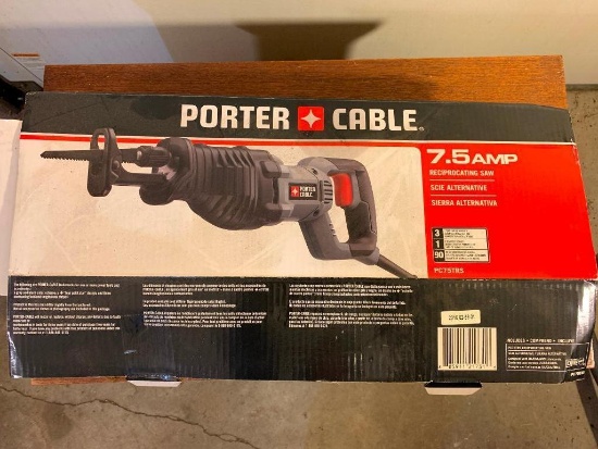 Porter Cable, 7.5 AMP, Reciprocating Saw in Box, Never Used