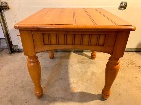 Wood End Table, 23" Tall and the Top is 2' Square