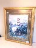 Large Print of Girl With Sheep