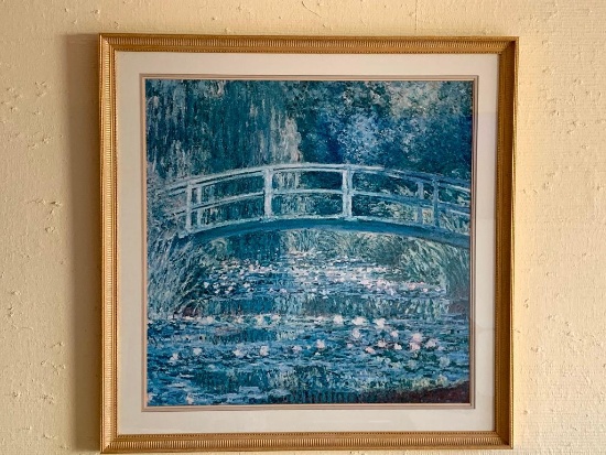 Decorative, Framed Print of a Walking Bridge