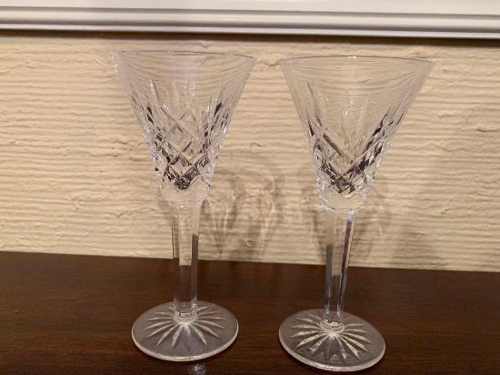 Pair of Waterford, 6" Tall Goblets