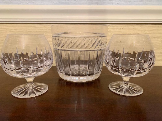 Atlantis Ice Bucket and Two Brandy Glasses