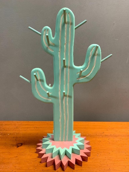 Wood Cactus Necklace Hanger