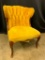 Vintage, Yellow Crushed Velvet Chair